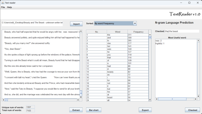 TextReader - Vocabulary Analysis Tool